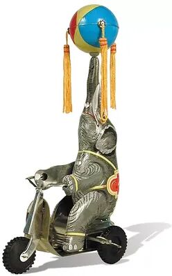 Kohl's Schylling Tin Elephant On Bike Collectible Figure, Multicolor