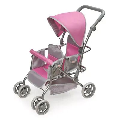 Badger Basket Cruise Folding Inline Double Doll Stroller, Multicolor