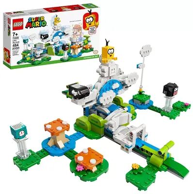 Lego Super Mario Lakitu Sky World Expansion Set 71389 Building Kit (484 Pieces), Multicolor