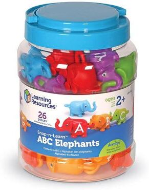 Learning Resources Snap-n-Learn ABC Elephants Early Education Toy, Multicolor