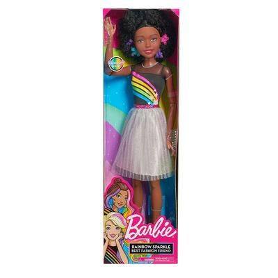 Barbie 28-Inch Rainbow Sparkle Best Fashion Friend Doll, Multicolor