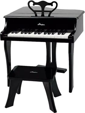 Hape Toys Early Melodies Black Wooden Happy Grand Piano for Toddlers & Children, Grey