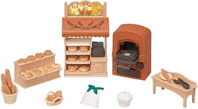 Calico Critters Bakery Shop Starter Set Dollhouse Playset with Furniture and Accessories, Multicolor