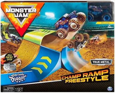 Monster Cable Jam Official Megalodon Mayhem Playset with Exclusive Monster Truck, Champ