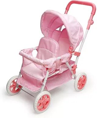 Badger Basket Double Doll Folding Stroller, Pink