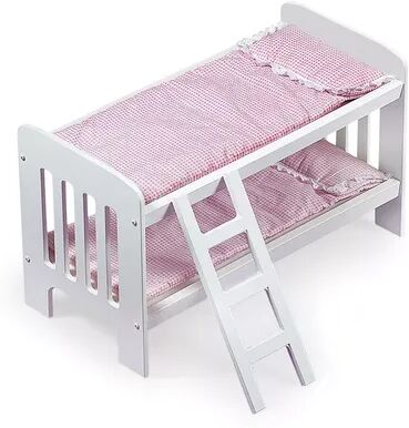 Badger Basket Doll Bunk Bed with Ladder, Pink