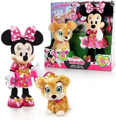 Just Play Disney Junior Minnie Mouse Party Figure & Play Pup Plush by Just Play, Multicolor