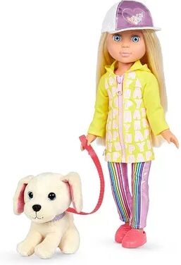 Glitter Girls Lora & Cleo Doll and Pet Figure Playset, Multicolor