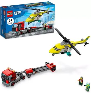 Lego City Rescue Helicopter Transport 60343 Building Kit (215 Pieces), Multicolor