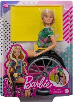 Barbie Wheelchair Barbie Doll and Accessories Playset, Multicolor