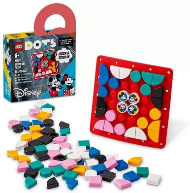 Lego Disney's Mickey Mouse & Minnie Mouse Stitch-on Patch 41963 Kit (95 Pieces) by LEGO DOTS, Multicolor