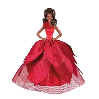 Hallmark Black Holiday Barbie Doll 2022 Hallmark Keepsake Ornament, Multicolor