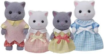 Calico Critters Persian Cat Family Set of 4 Collectible Doll Figures, Multicolor