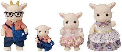 Calico Critters Goat Family Set of 4 Collectible Doll Figures, Multicolor