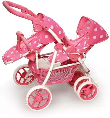 Badger Basket Convertible Double Doll Stroller, Pink