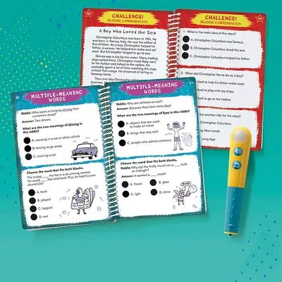 Educational Insights Hot Dots Jr. Let's Master Grade 3 Reading Book Set, Multicolor