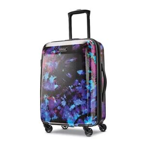 American Tourister Burst Max Printed Hardside Spinner Luggage, Multicolor, 20 Carryon