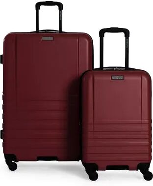 Ben Sherman Hereford 2-Piece Hardside Spinner Luggage Set, Dark Red, 2 Pc Set