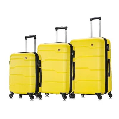 Dukap Rodez 3-Piece Hardside Spinner Luggage Set, Yellow