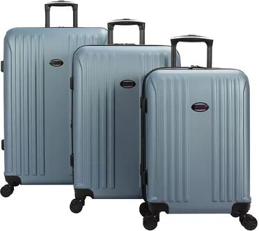 American Flyer Moraga 3-Piece Hardside Spinner Luggage Set, Blue, 3 Pc Set