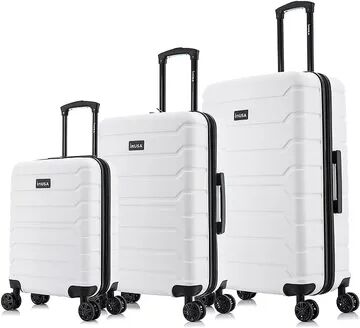 InUSA Trend 3-Piece Hardside Spinner Luggage Set, White, 3 Pc Set