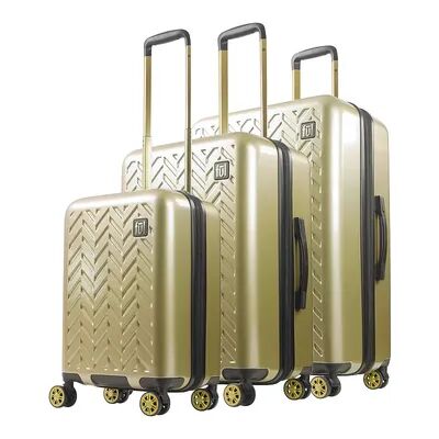 ful Grove 3-Piece Hardside Spinner Luggage Set, Gold, 3 Pc Set