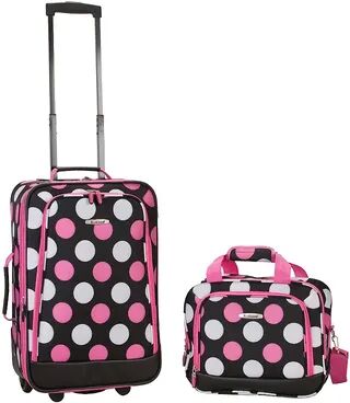 Rockland 2-Piece Luggage Set, Pink, 2 Pc Set