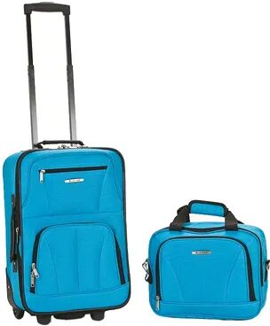 Rockland 2-Piece Wheeled Luggage Set, Blue, 2 Pc Set