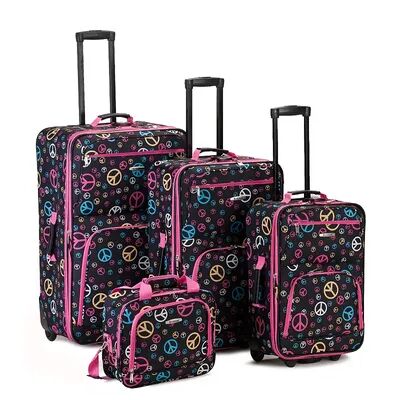 Rockland 4-Piece Print Luggage Set, Multicolor, 4 PC SET
