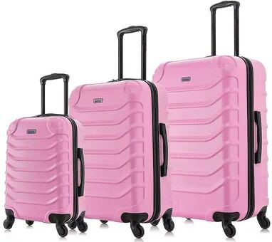 InUSA Endurance 3-Piece Hardside Spinner Luggage Set, Pink, 3 Pc Set