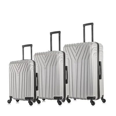 InUSA Vasty 3-Piece Hardside Spinner Luggage Set, Grey, 3 Pc Set