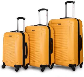 InUSA Pilot 3-Piece Hardside Spinner Luggage Set, Multicolor, 3 Pc Set