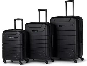 Bugatti Osaka Collection 3-Piece Hardside Spinner Luggage Set, Black, 3 Pc Set