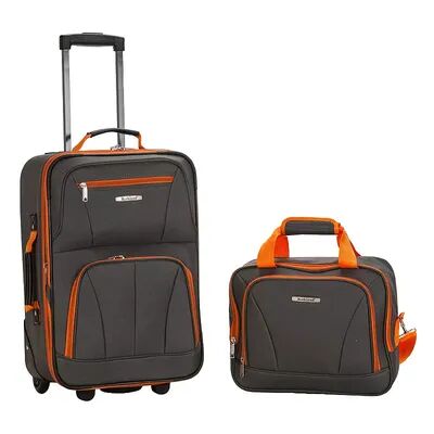 Rockland 2-Piece Wheeled Luggage Set, Black, 2 Pc Set