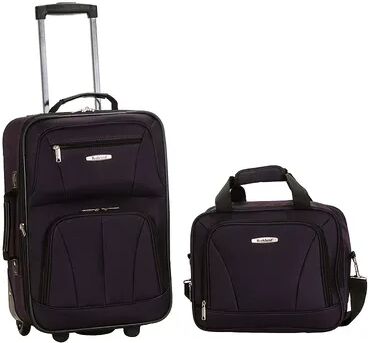 Rockland 2-Piece Wheeled Luggage Set, Purple, 2 Pc Set