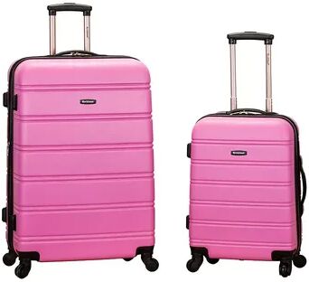 Rockland 2-Piece Hardside Spinner Luggage Set, Pink, 2 Pc Set