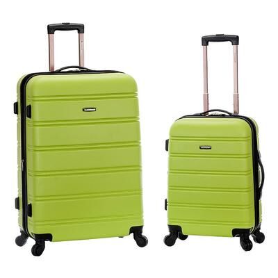 Rockland 2-Piece Hardside Spinner Luggage Set, Brt Green, 2 Pc Set