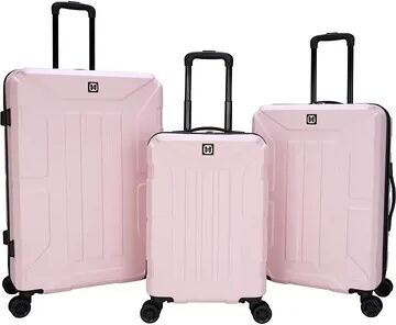 Travel Hardware 3-Piece Hardside Spinner Luggage Set, Pink Ovrfl