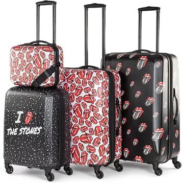 The Rolling Stones Collection 4-Piece Hardside Spinner Luggage Set, Multicolor, 4 PC SET