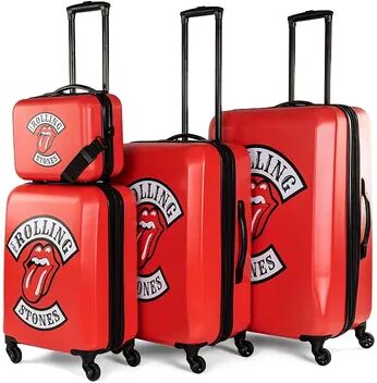 The Rolling Stones Collection 4-Piece Hardside Spinner Luggage Set, Multicolor, 4 PC SET