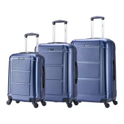 InUSA Pilot 3-Piece Hardside Spinner Luggage Set, Blue, 3 Pc Set