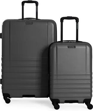 Ben Sherman Hereford 2-Piece Hardside Spinner Luggage Set, Grey, 2 Pc Set