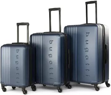 Bugatti The Classic Collection 3-Piece Hardside Spinner Luggage Set, Blue, 3 Pc Set