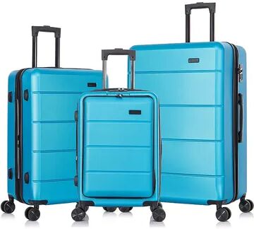 InUSA Elysian 3-Piece Hardside Spinner Luggage Set, Blue, 3 Pc Set