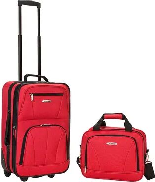 Rockland 2-Piece Wheeled Luggage Set, Red, 2 Pc Set