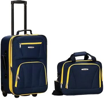 Rockland 2-Piece Wheeled Luggage Set, Blue, 2 Pc Set