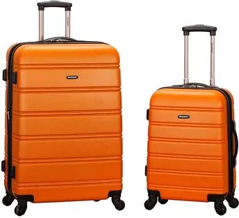 Rockland 2-Piece Hardside Spinner Luggage Set, Orange, 2 Pc Set