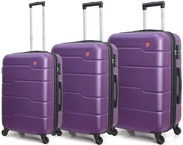 Dukap Rodez 3-Piece Hardside Spinner Luggage Set, Purple