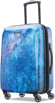 American Tourister Burst Max Printed Hardside Spinner Luggage, Grey, 20 Carryon