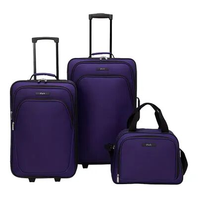 iPack Kenton 3-Piece Softside Wheeled Luggage Set, Purple, 3 Pc Set